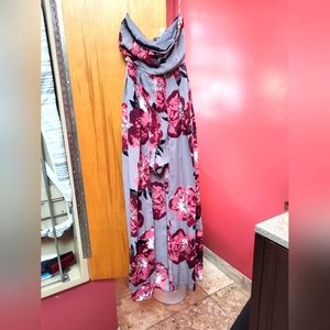 XS shorts romper with maxi dress very unique and flowy